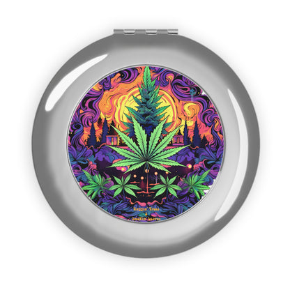 Huggin' Trees & Smokin' Leaves - Compact Travel Mirror