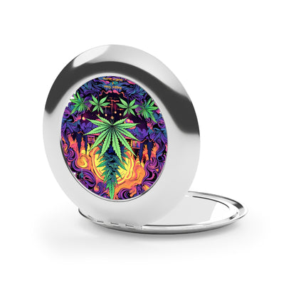 Huggin' Trees & Smokin' Leaves - Compact Travel Mirror