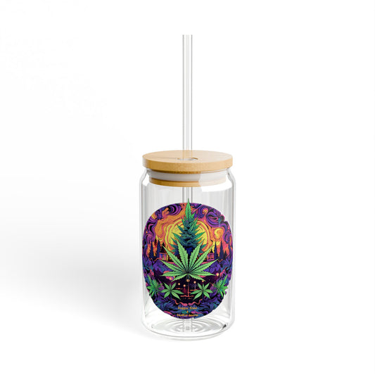 Huggin' Trees & Smokin' Leaves - Sipper Glass, 16oz