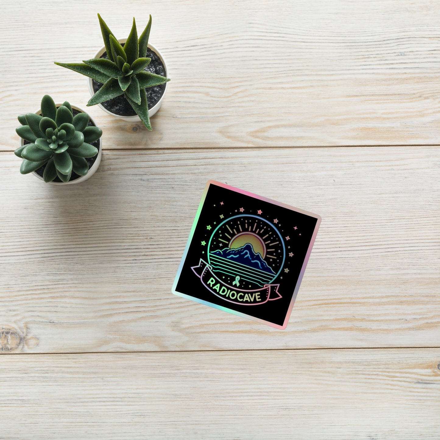 RadioCave Holographic stickers
