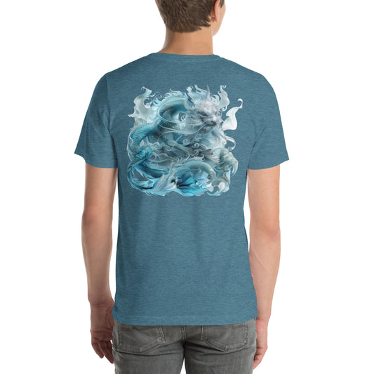 Dueling Dragons Unisex t-shirt - Back - Design 24