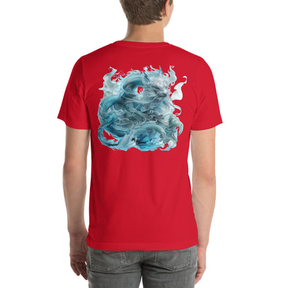 Dueling Dragons Unisex t-shirt - Back - Design 24