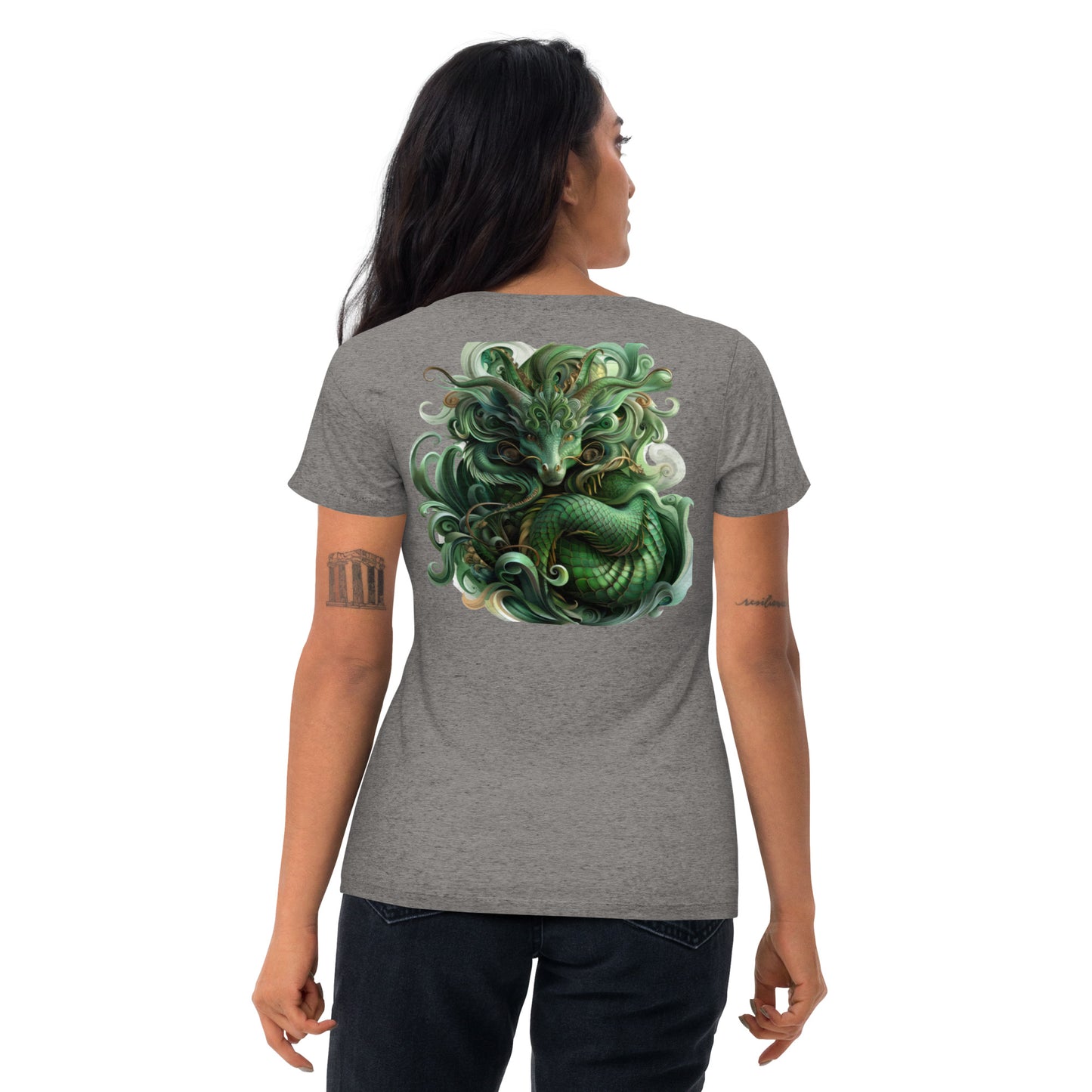 Dueling Dragons Unisex short sleeve t-shirt - Back - Design 23