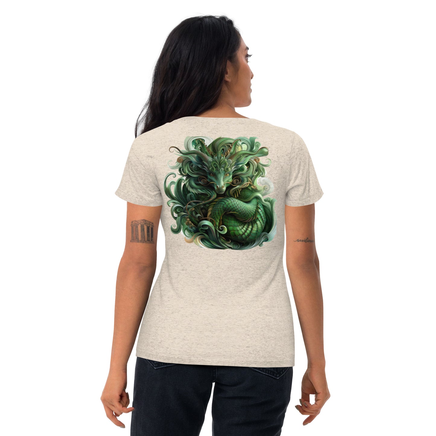 Dueling Dragons Unisex short sleeve t-shirt - Back - Design 23