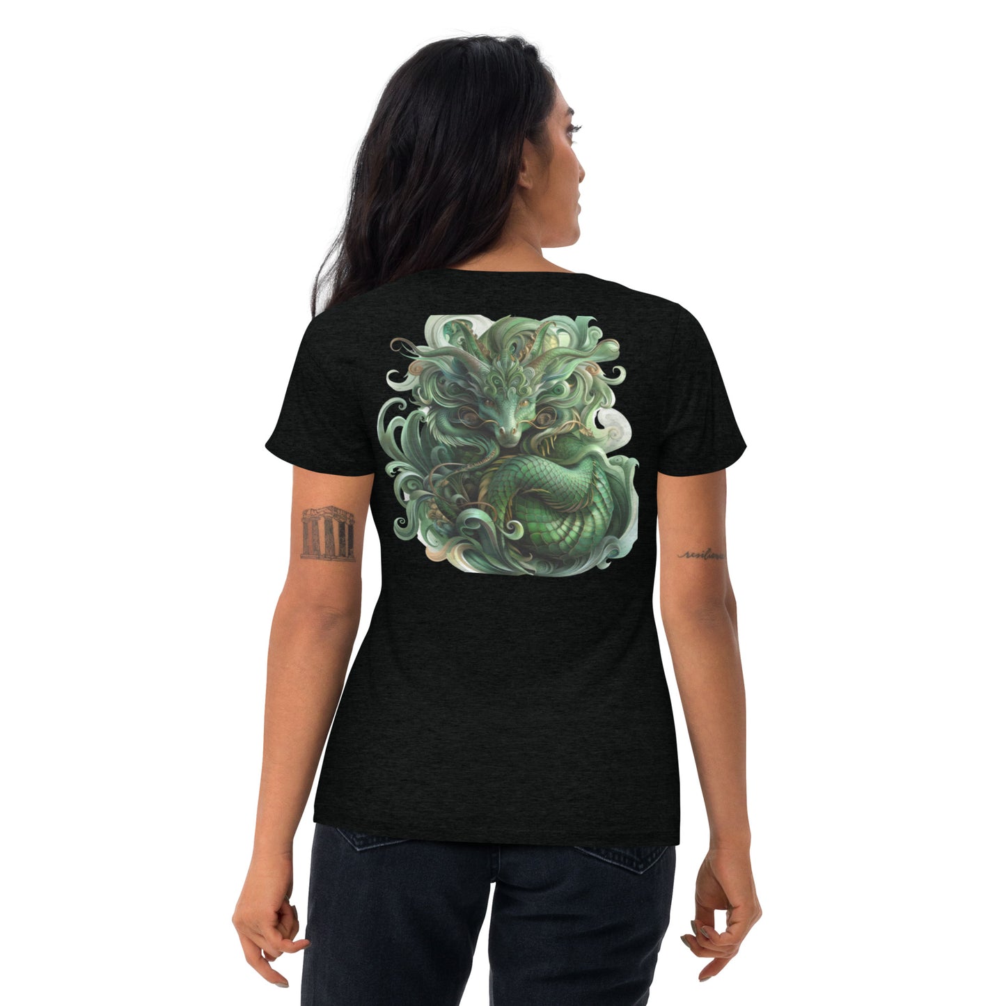 Dueling Dragons Unisex short sleeve t-shirt - Back - Design 23