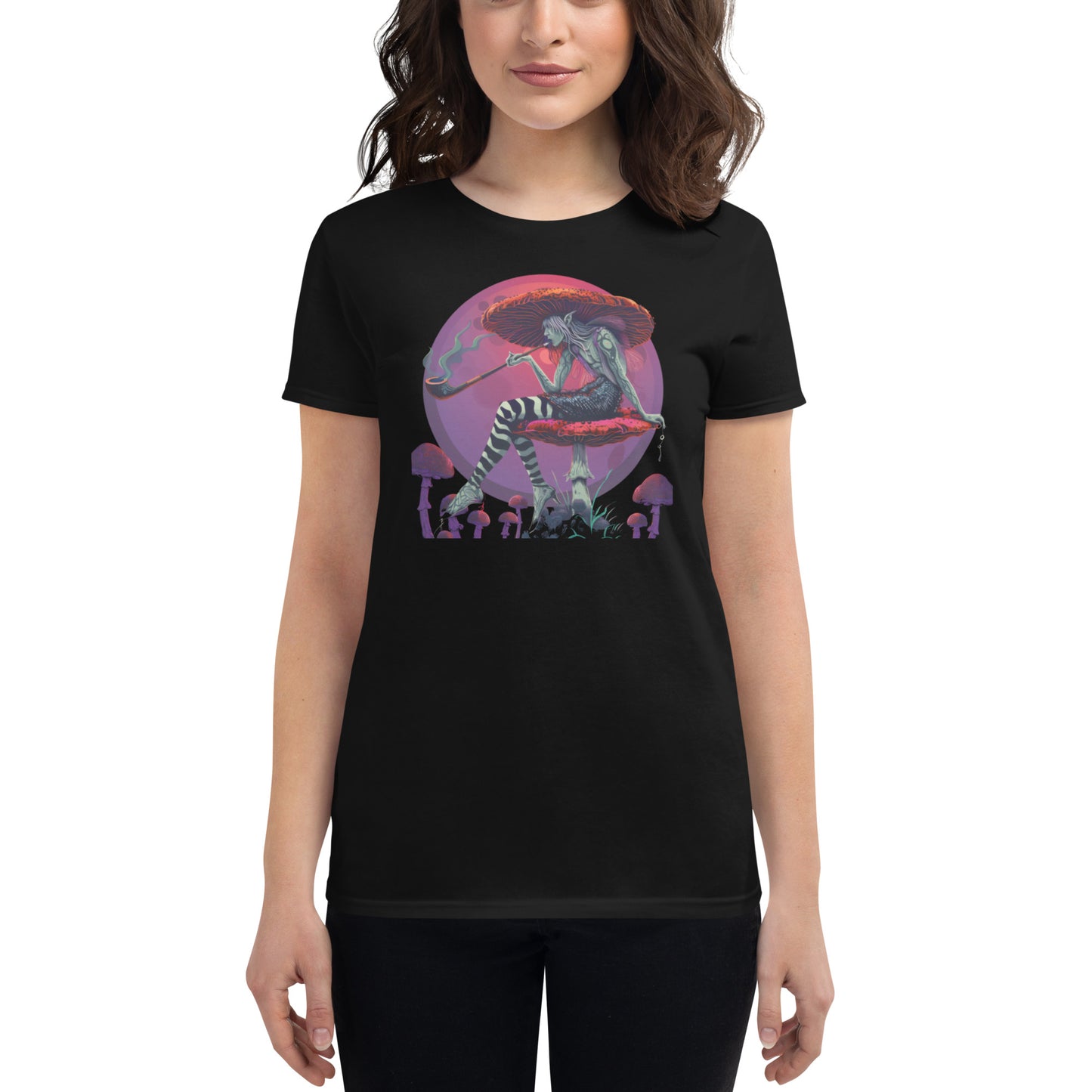 Misty Meadows - Smokin Fairy T-shirt v3 - Print on Front