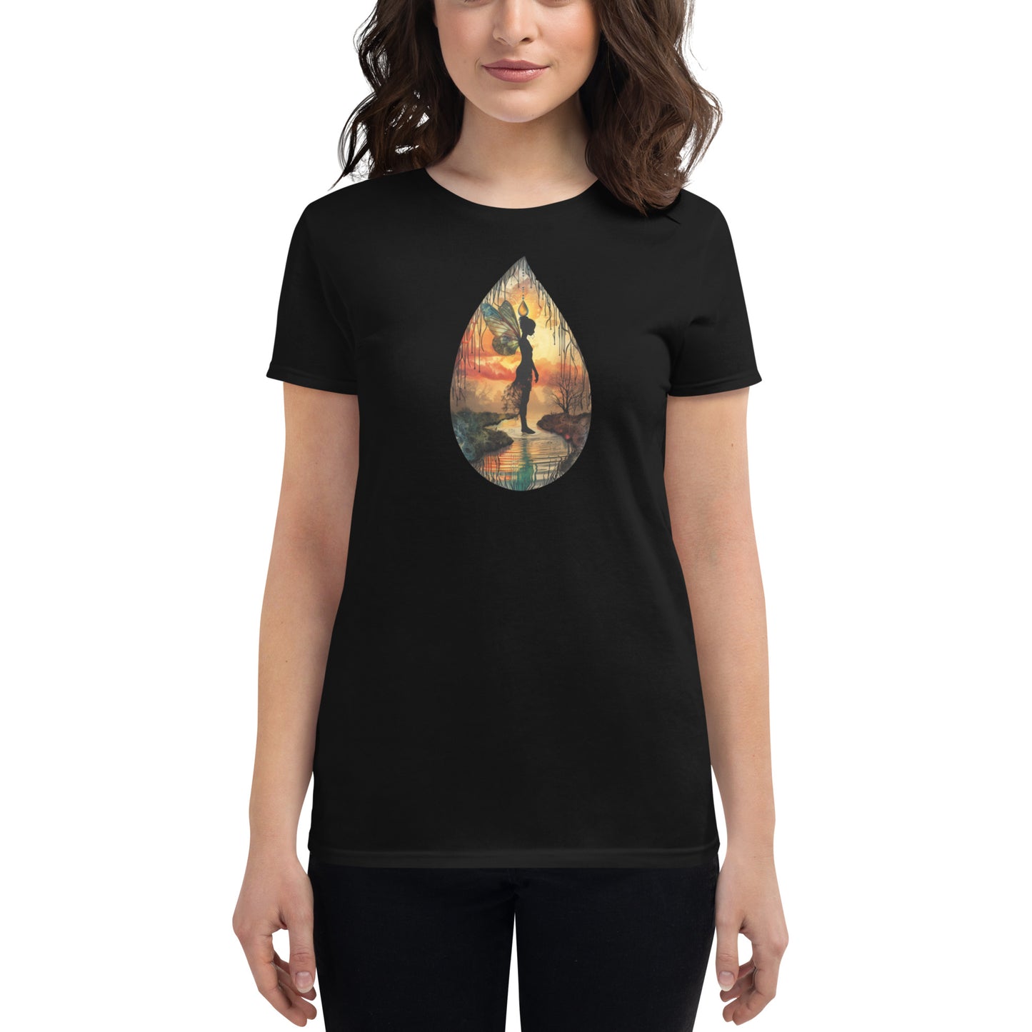 Misty Meadows Inspired Women's short sleeve t-shirt v6 - Print on Front