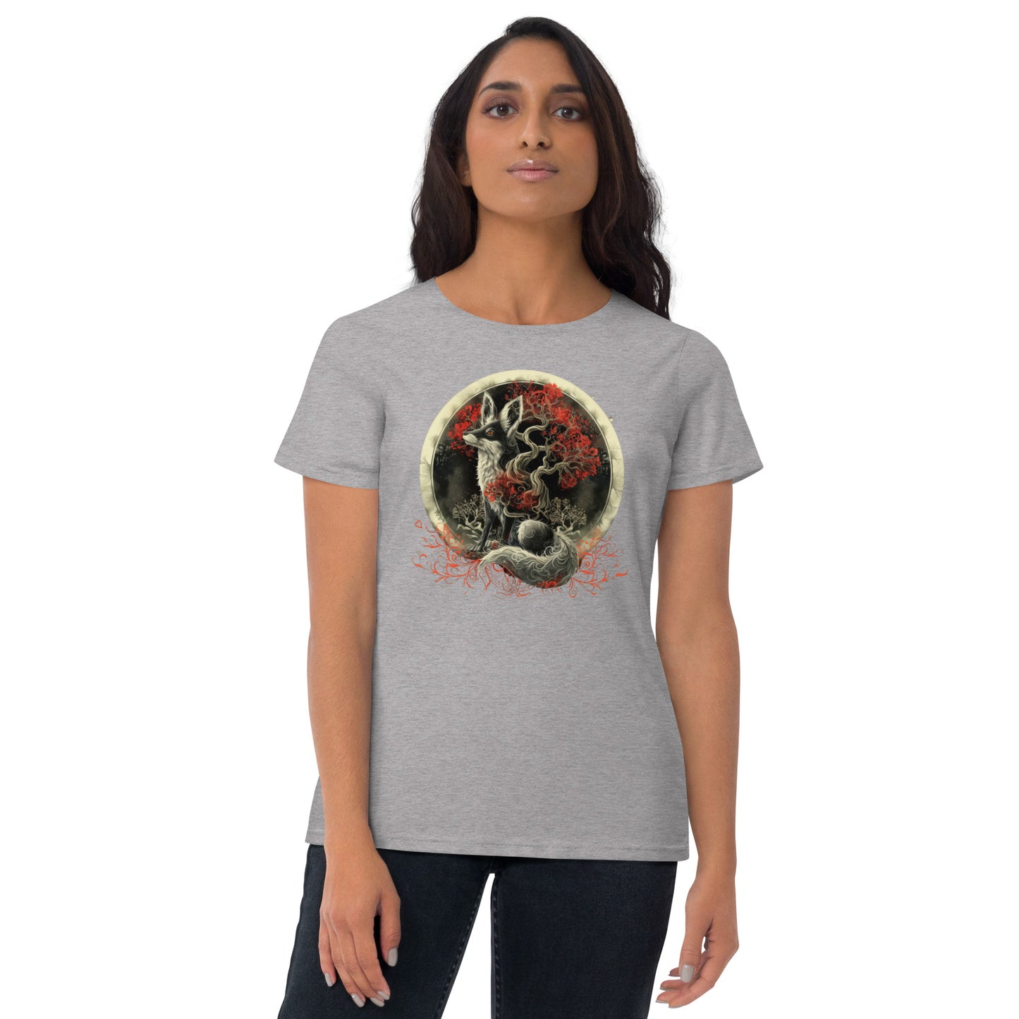 Misty Meadows Inspired Women's short sleeve t-shirt v9 - Print on Front