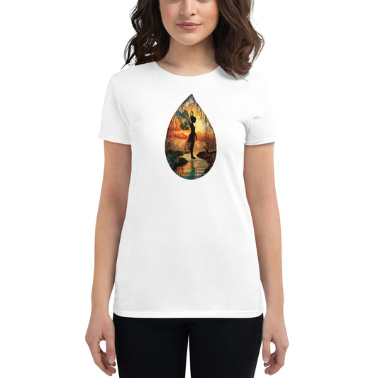 Misty Meadows Inspired Women's short sleeve t-shirt v6 - Print on Front
