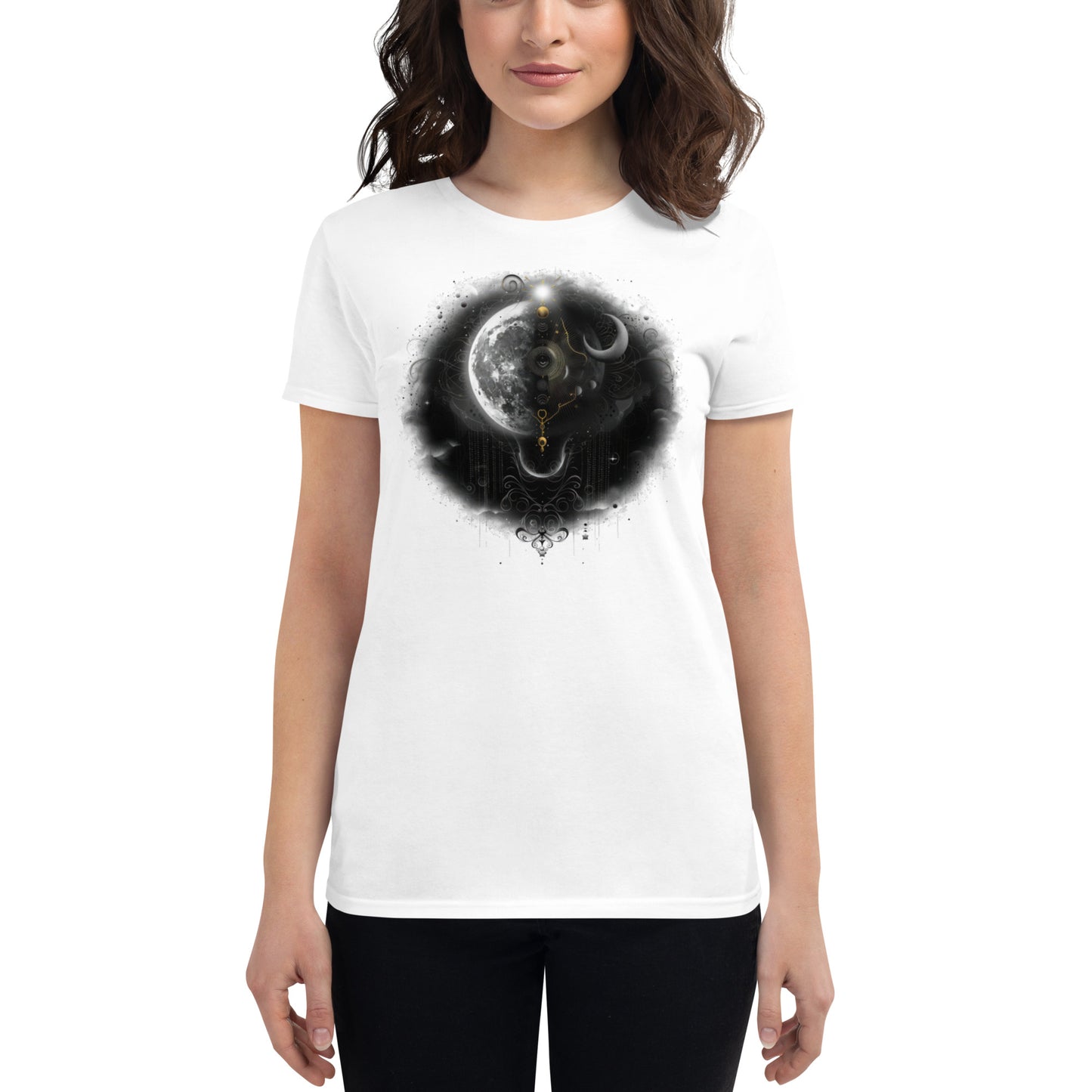 Misty Meadows Inspired Women's short sleeve t-shirt v8 - Print on Front