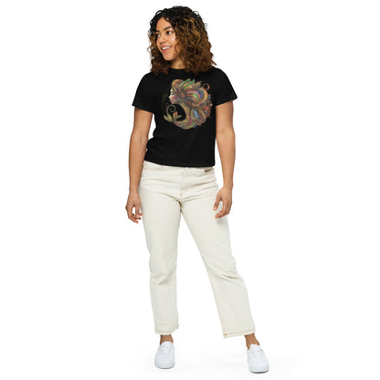 Misty Meadows Inspired Women’s high-waisted t-shirt v10 - Print on Front