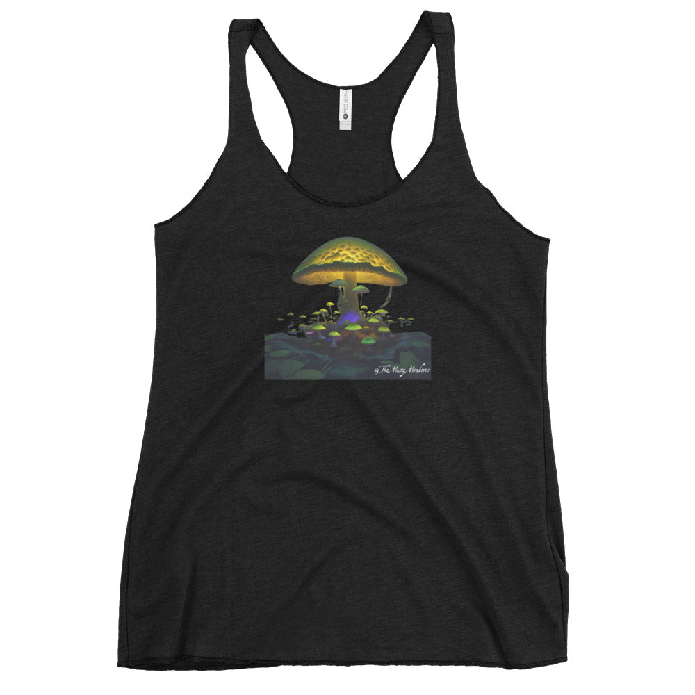 Misty Meadows - Mushroom Dwellers Racerback Tank-top  v1 - Print on Front