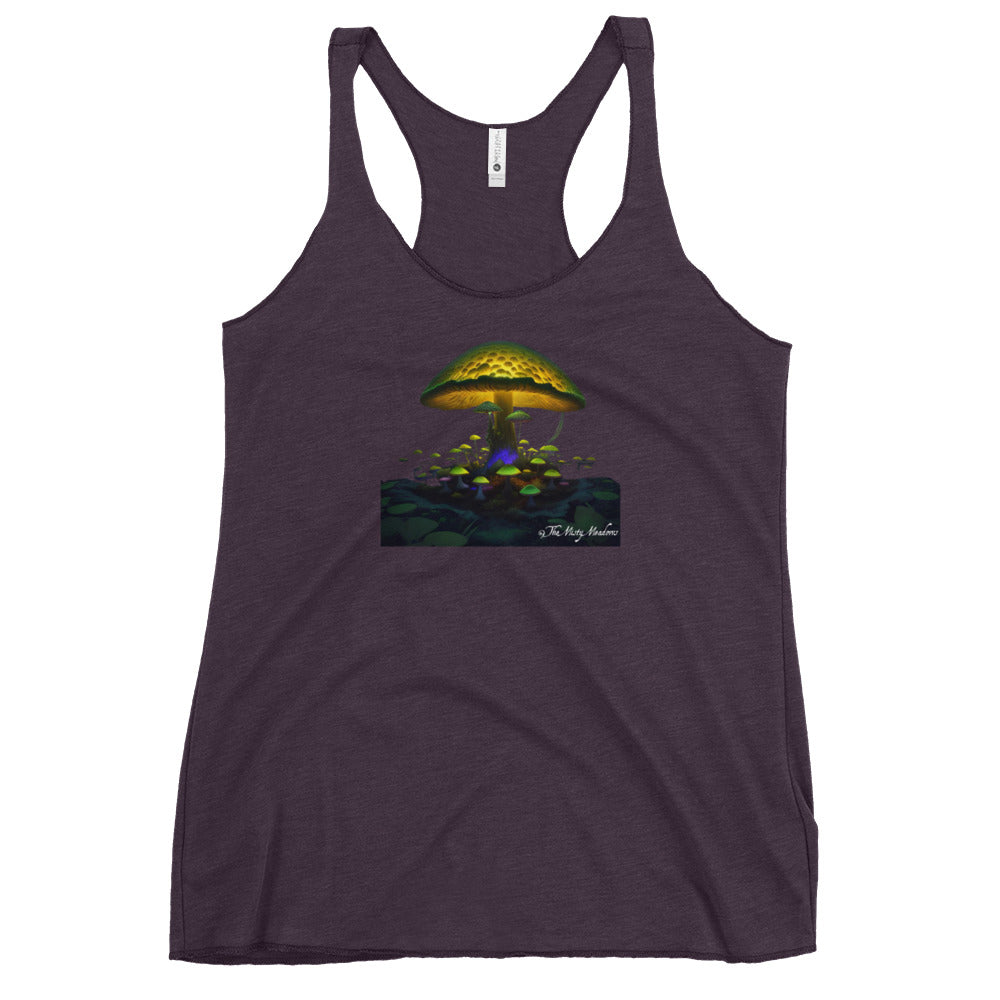 Misty Meadows - Mushroom Dwellers Racerback Tank-top  v1 - Print on Front