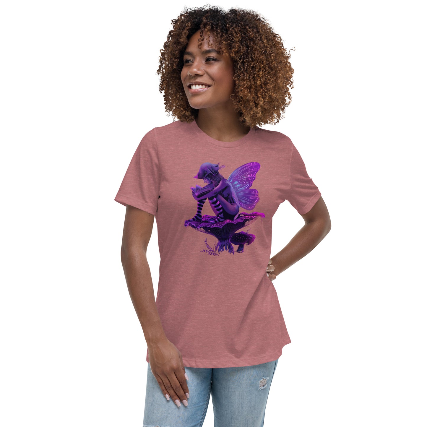 Misty Meadows - Reading Fairy T-shirt v5 - Print on Front