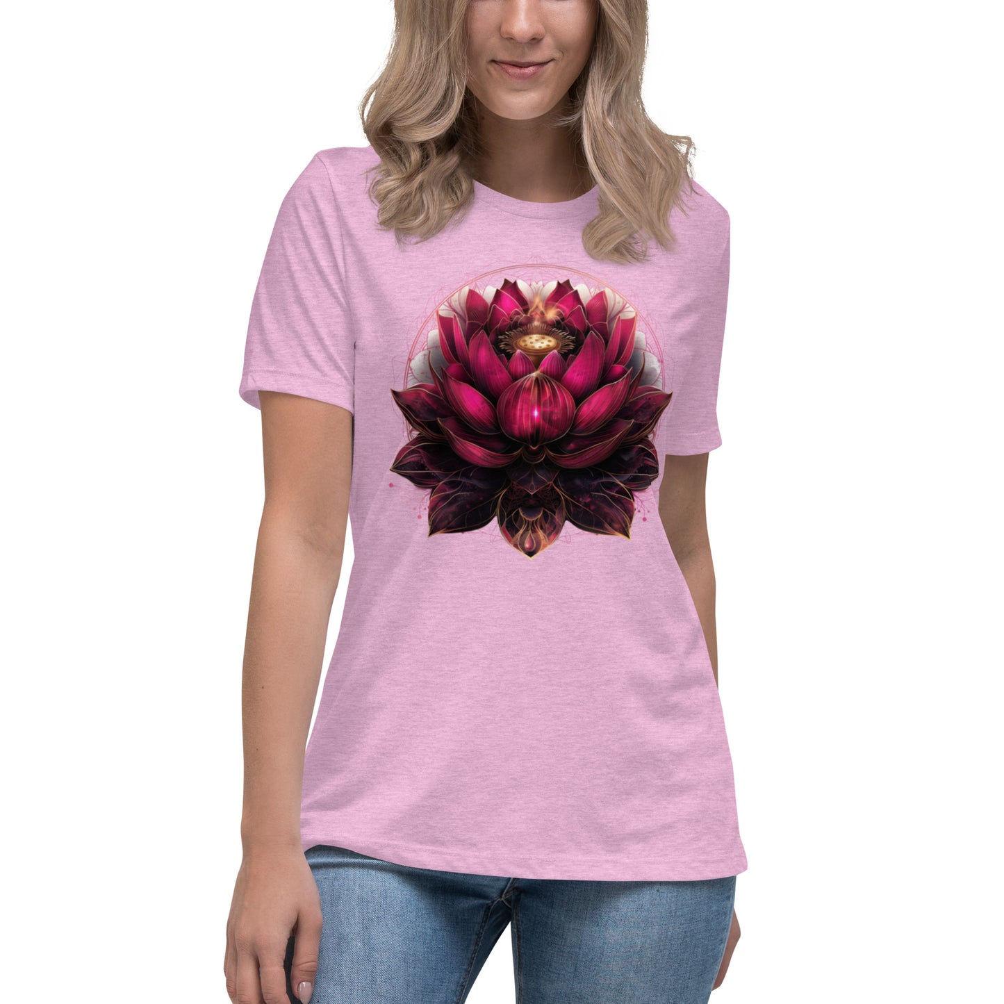 Misty Meadows - Lotus Flower T-shirt v1 - Print on Front