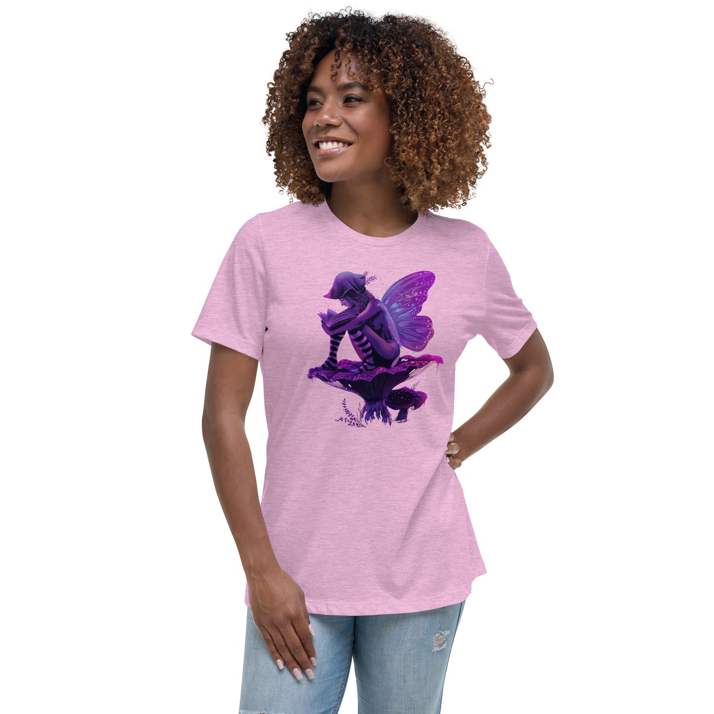 Misty Meadows - Reading Fairy T-shirt v5 - Print on Front