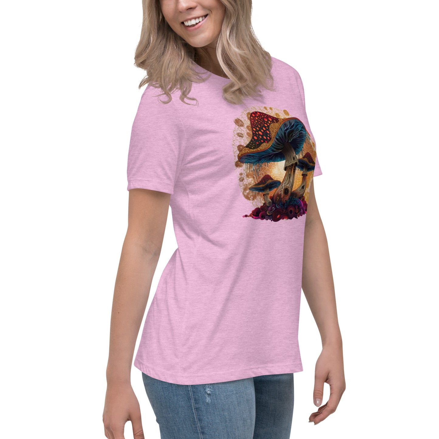 Misty Meadows Inspired Women's Relaxed T-Shirt v4 - Print on Front