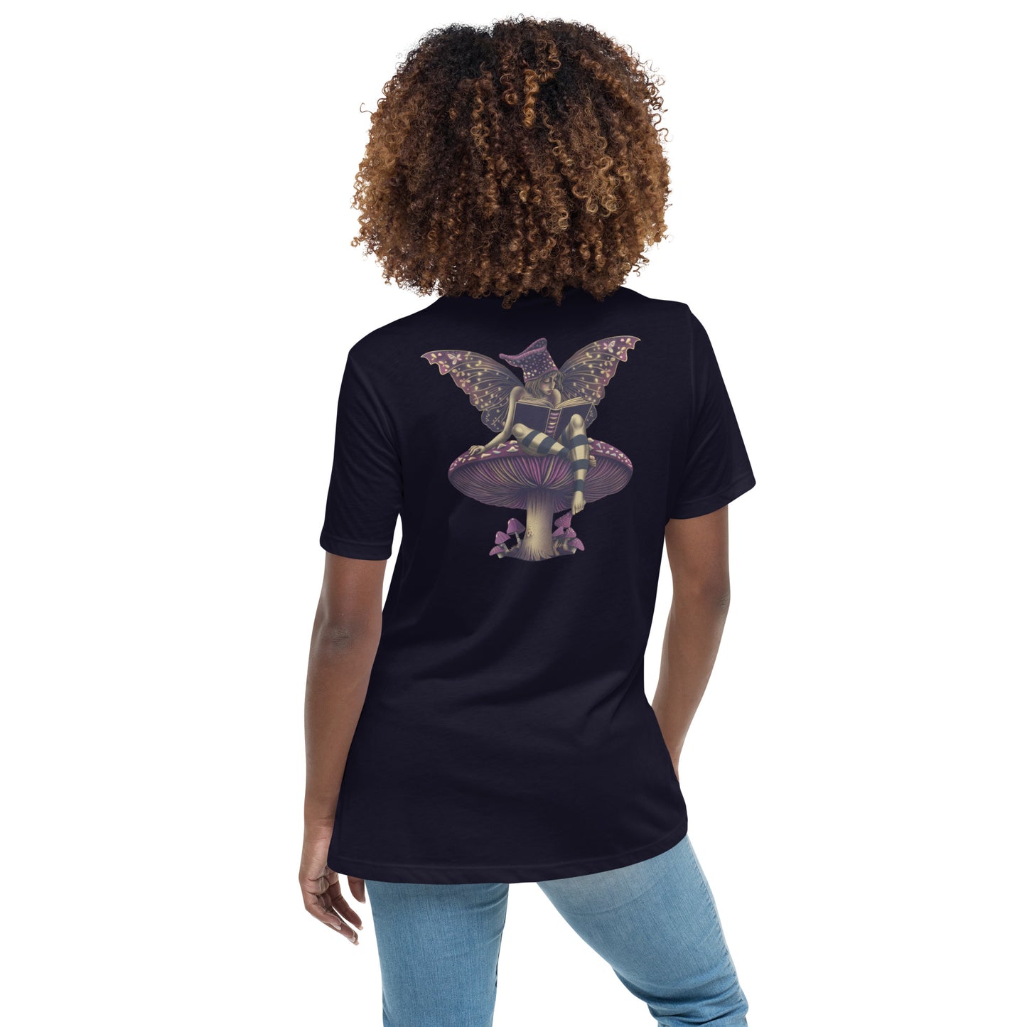 Misty Meadows - Reading Fairy T-shirt v1 - Print on Back