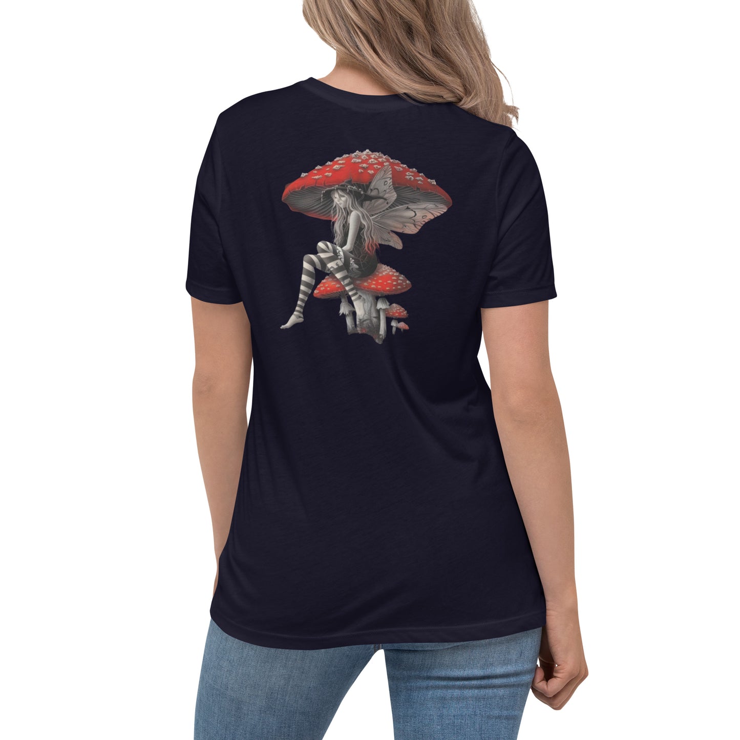 Misty Meadows - Mushroom Fairy T-shirt v3 - Print on Back