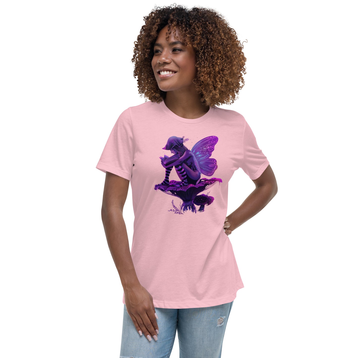 Misty Meadows - Reading Fairy T-shirt v5 - Print on Front