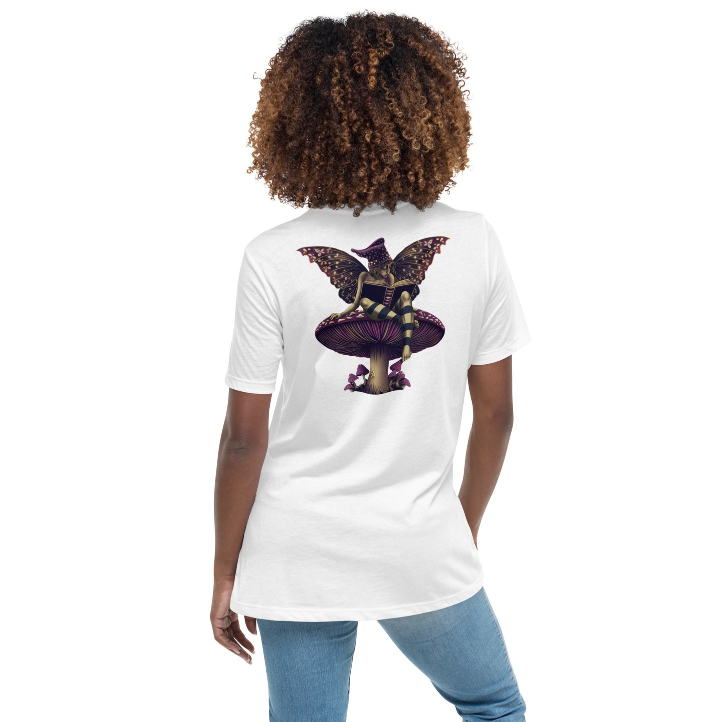 Misty Meadows - Reading Fairy T-shirt v1 - Print on Back