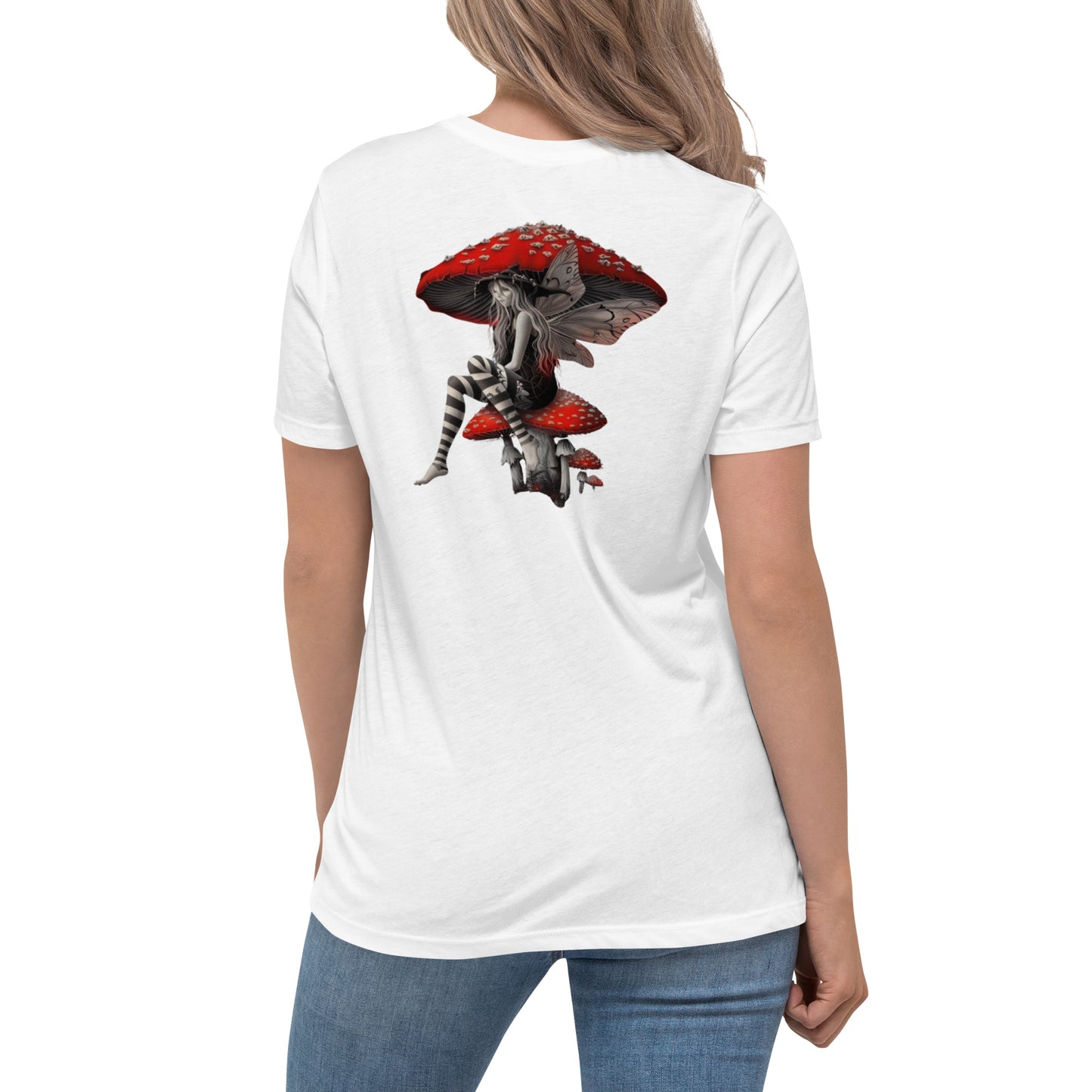 Misty Meadows - Mushroom Fairy T-shirt v3 - Print on Back